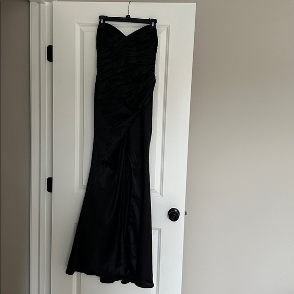 silk dinner dress Women Colorblock Asymmetrical Patchwork Velvet Spring Size:17/17.5